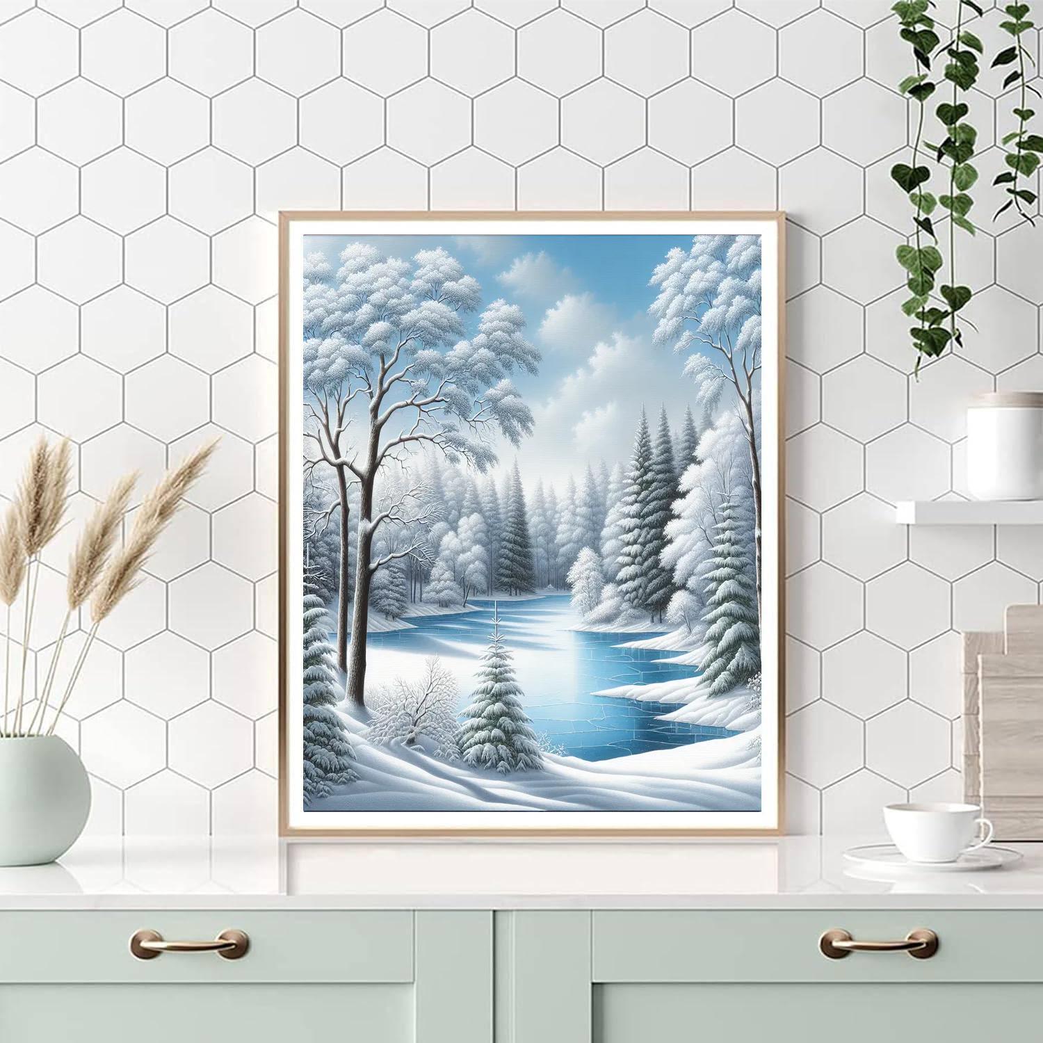 Mystical Winter Wilderness Paint By Numbers Art