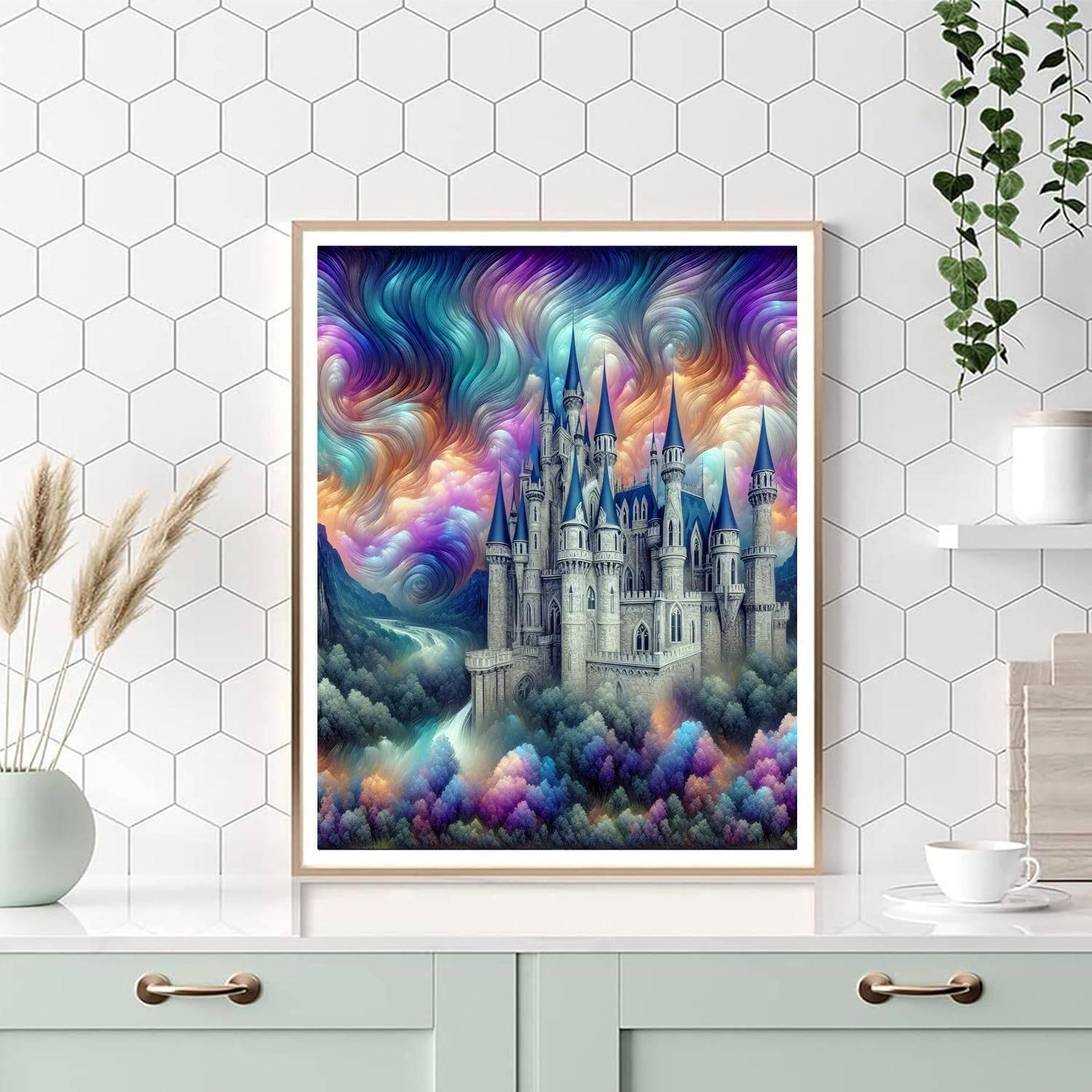 Fantasy Castle Enchantment Painting By Numbers Kit