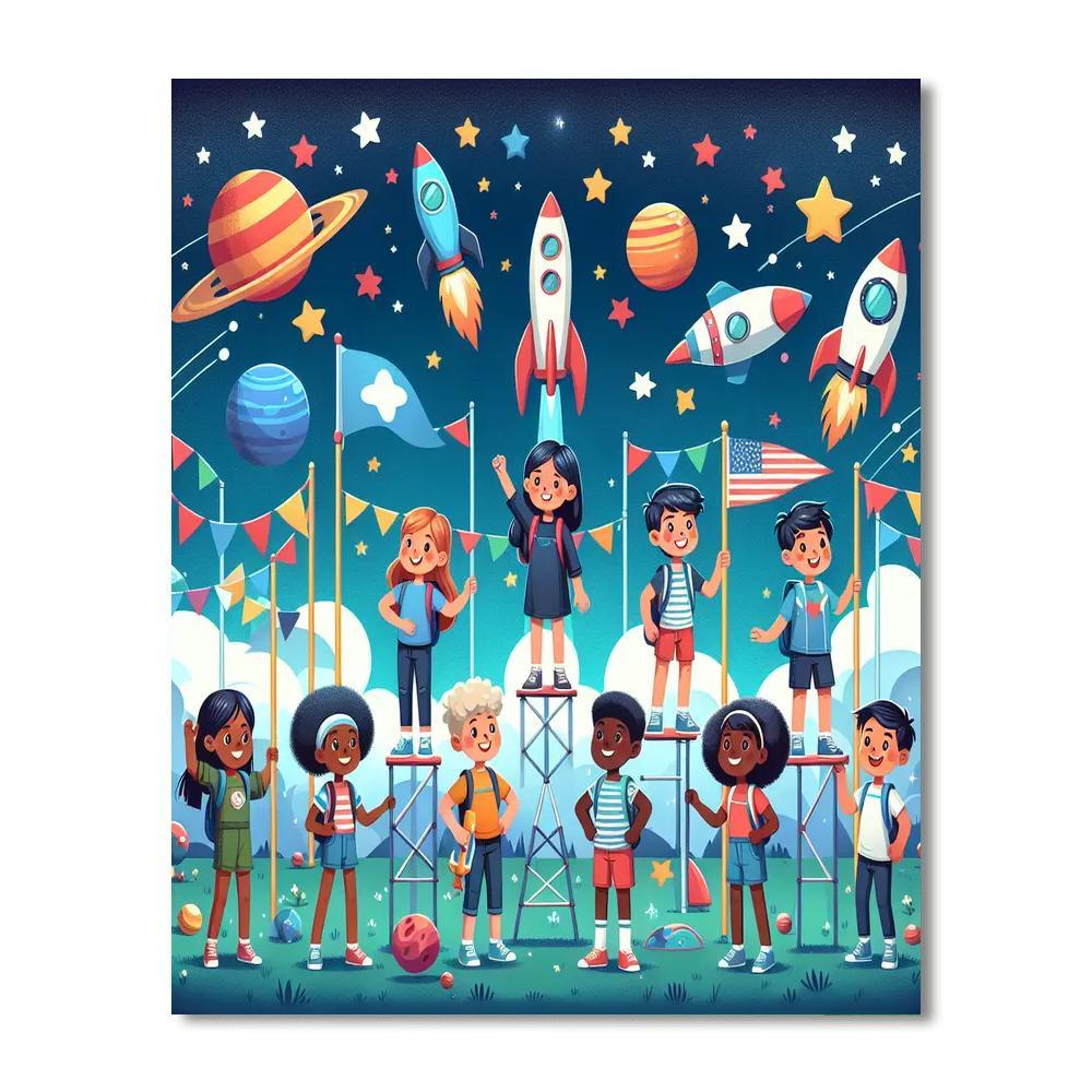 Adventure In Space Camp Paint By Numbers