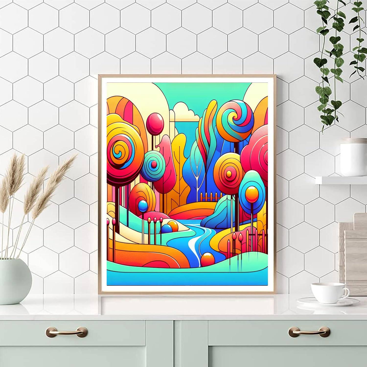 Mystical Candy Land DIY Paint By Numbers