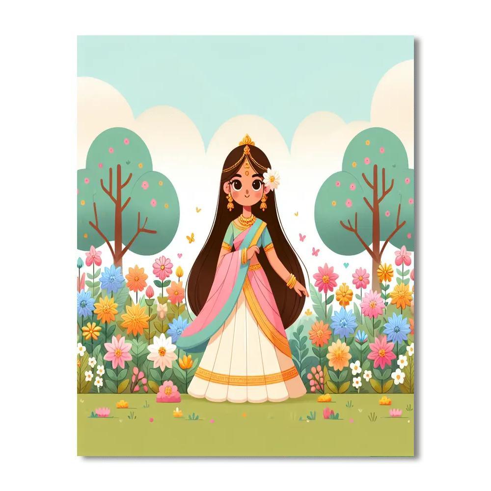 Princess Of The Enchanted Garden Paint By Number