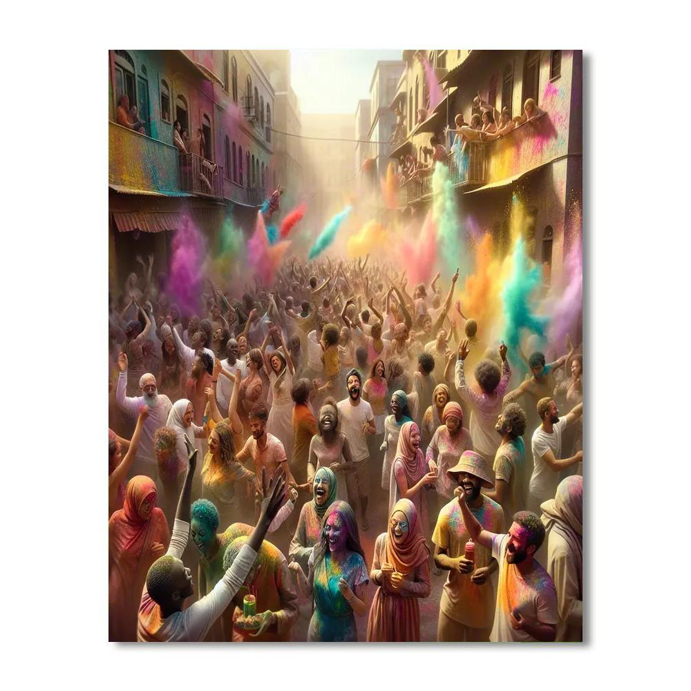Holi Festival - Mathura DIY Paint By Numbers