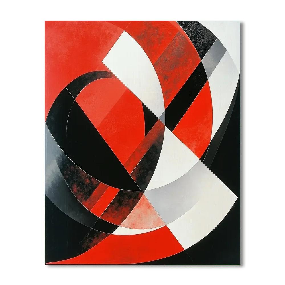 Kazimir Malevich Inspired Bold Intersection  Painting Number Kit