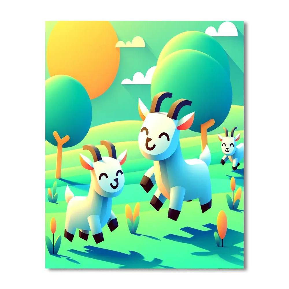 Gentle Goats Numbered Painting Kits