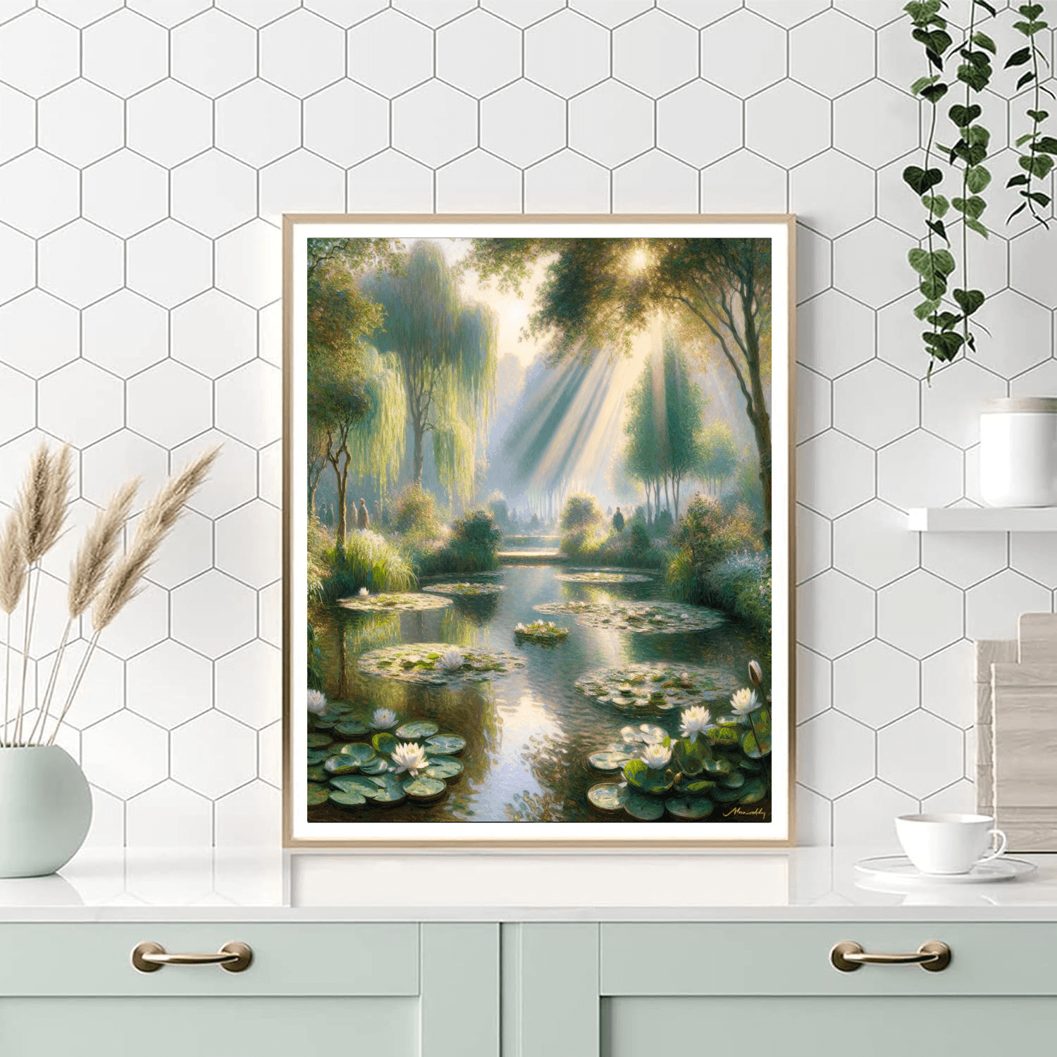 Ethereal Garden Reflection Number Painting