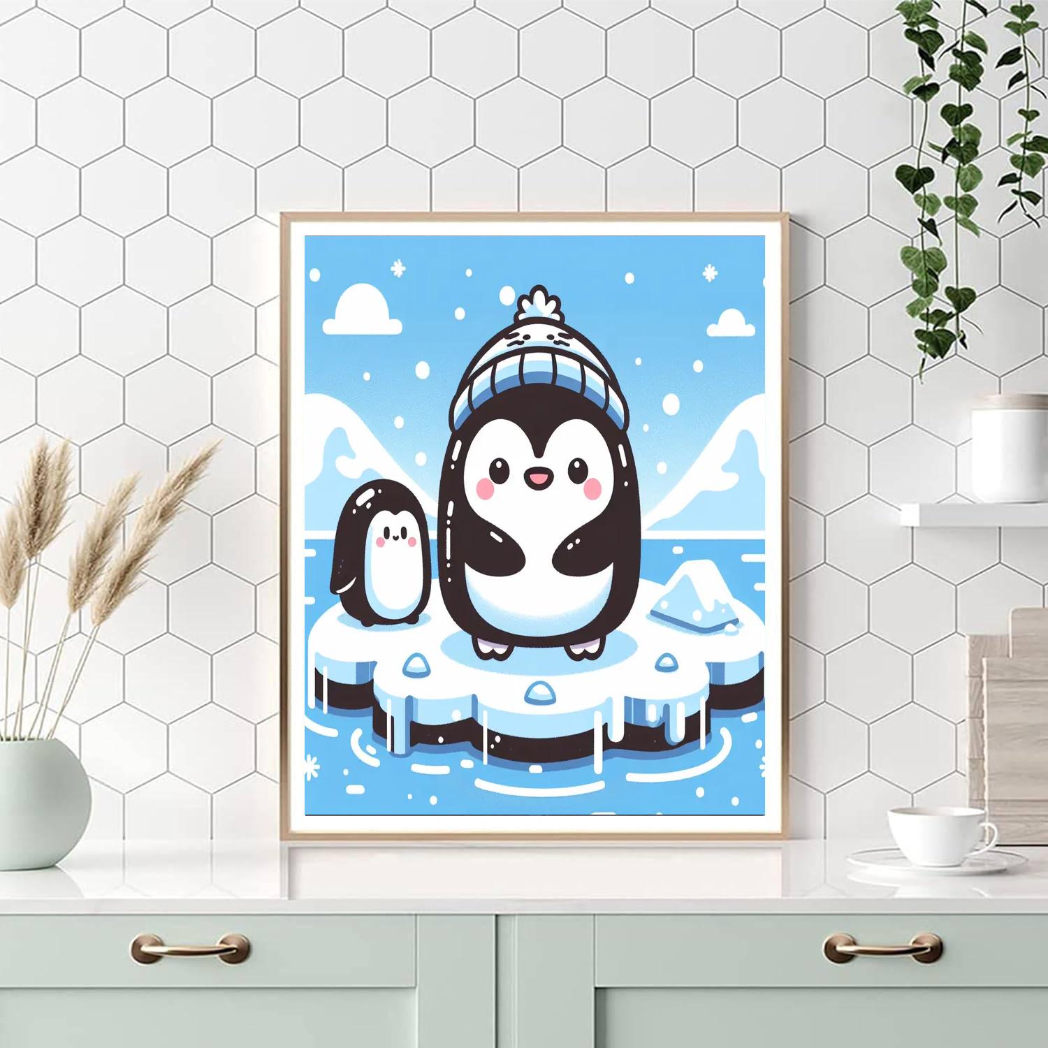Proud Penguin Paint By Numbers Art