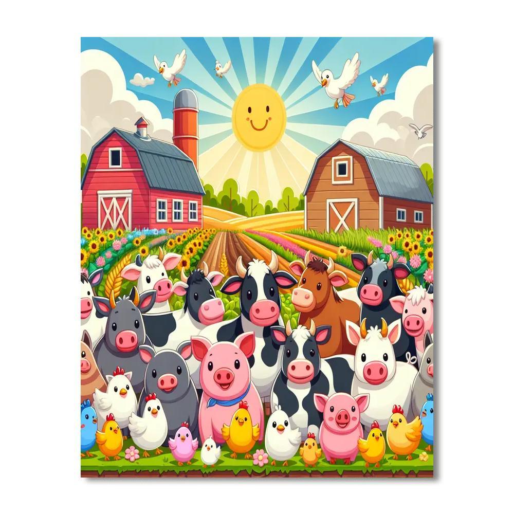 Vibrant Farm Fun Paint By Number