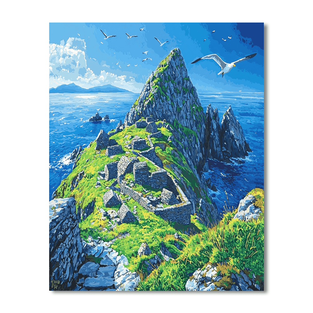 Skellig Michael - Ireland Numbered Painting Kits