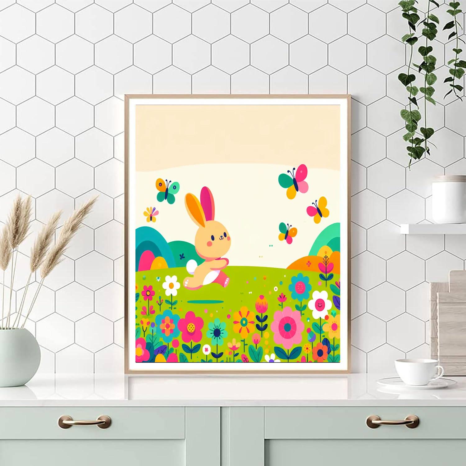 Bunny Meadow Hop Paint By Numbers