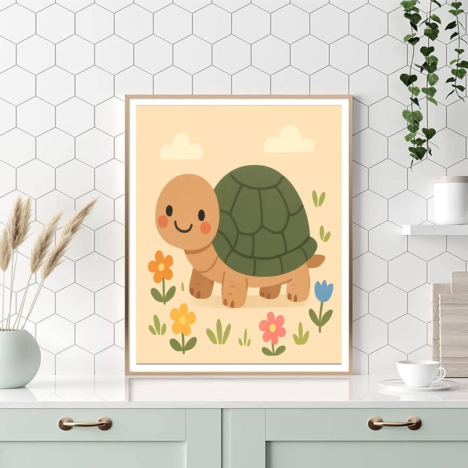 Cute Tortoise Numbered Painting Kits