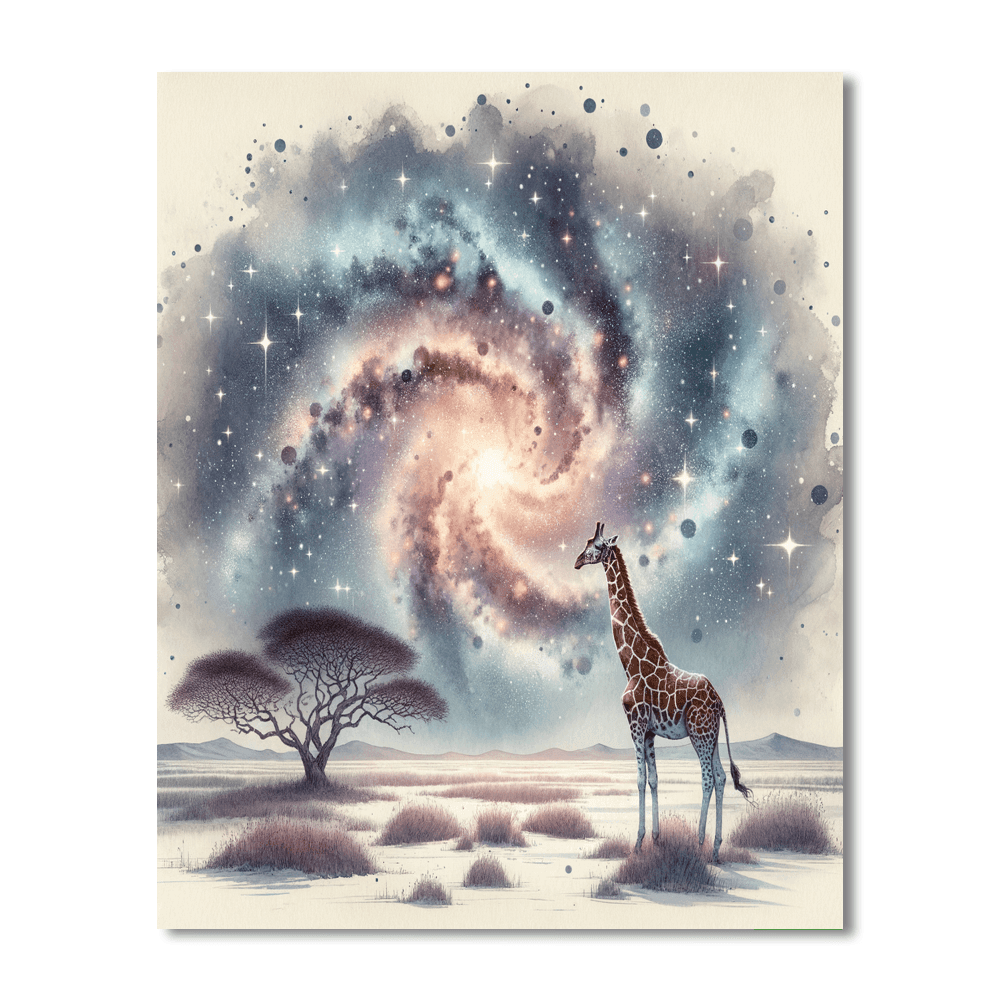 Galaxy Giraffe Paint By Numbers
