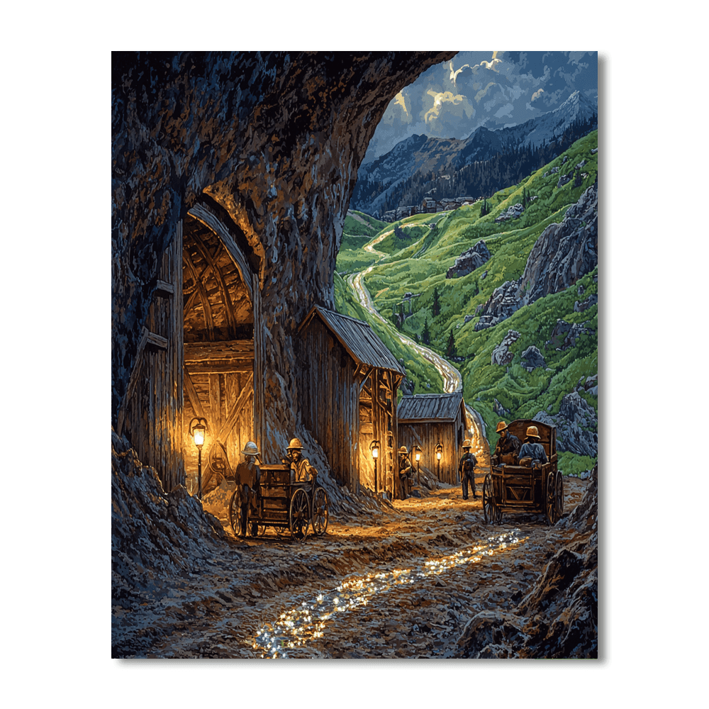 Ballarat Gold Mine - Victoria Number Painting