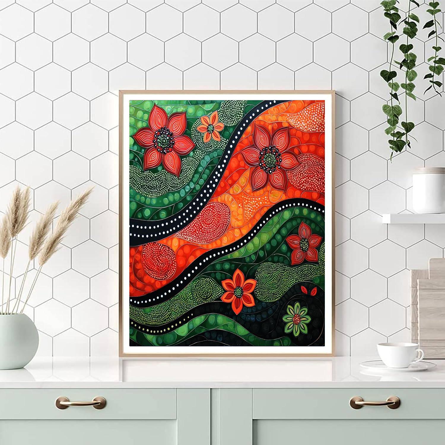 Frida Kahlo Inspired Patterns Of The Heart  Paint By Numbers Art