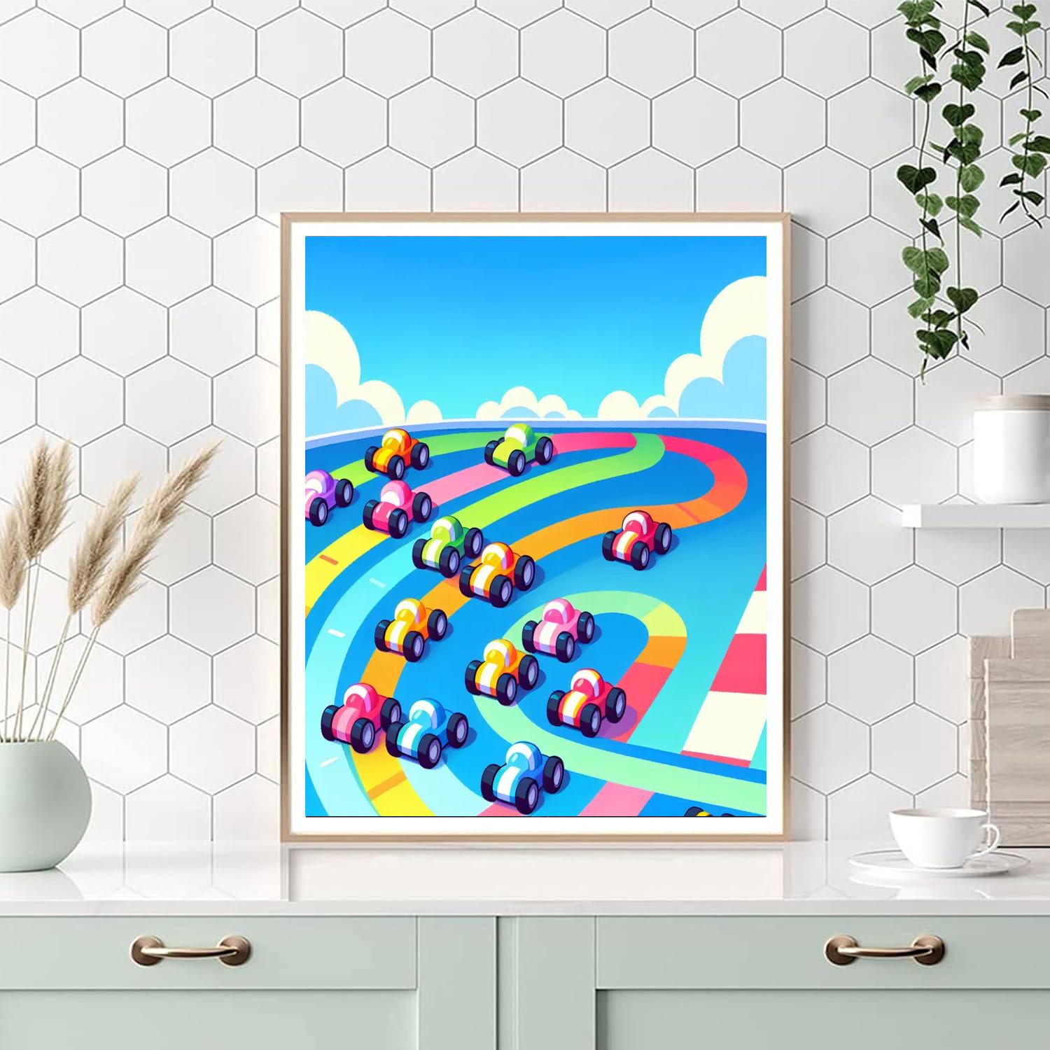 Racing Champion's Track Paint By Numbers Art