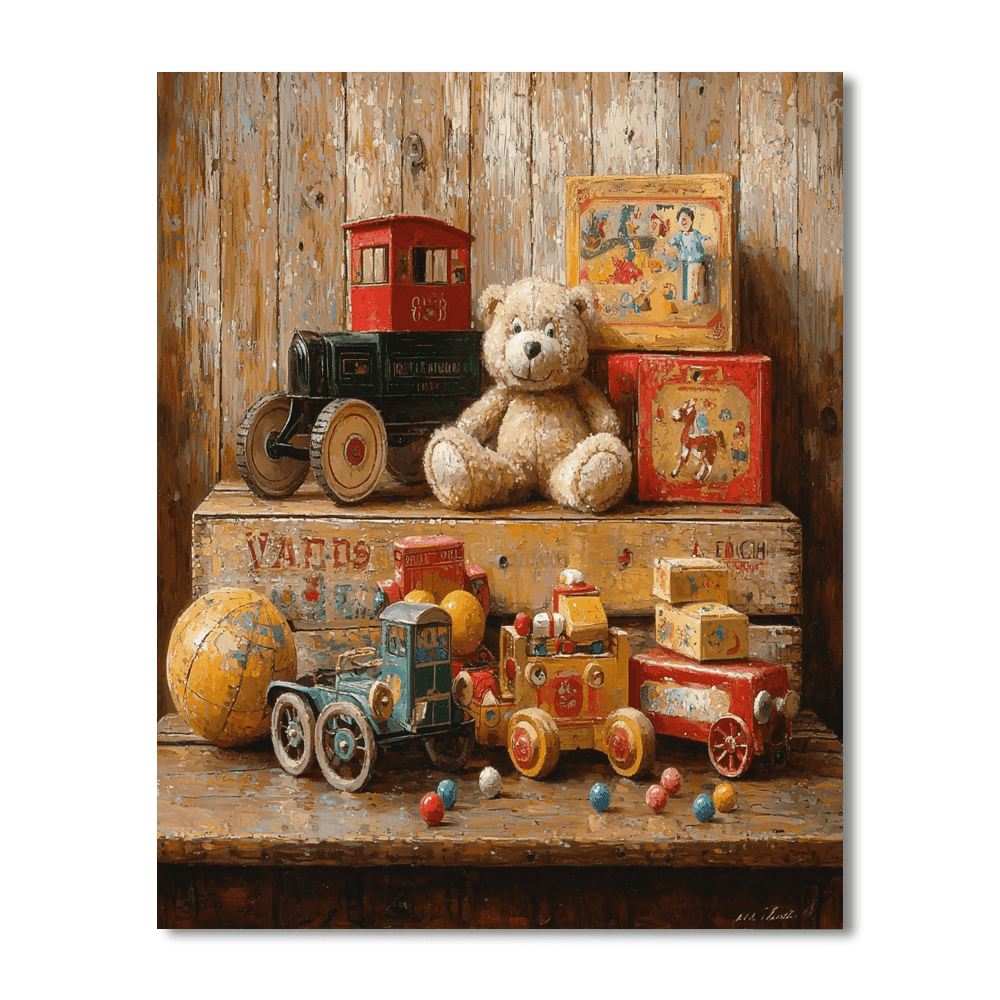 Norman Rockwell Inspired Vintage Treasures  Paint By Color