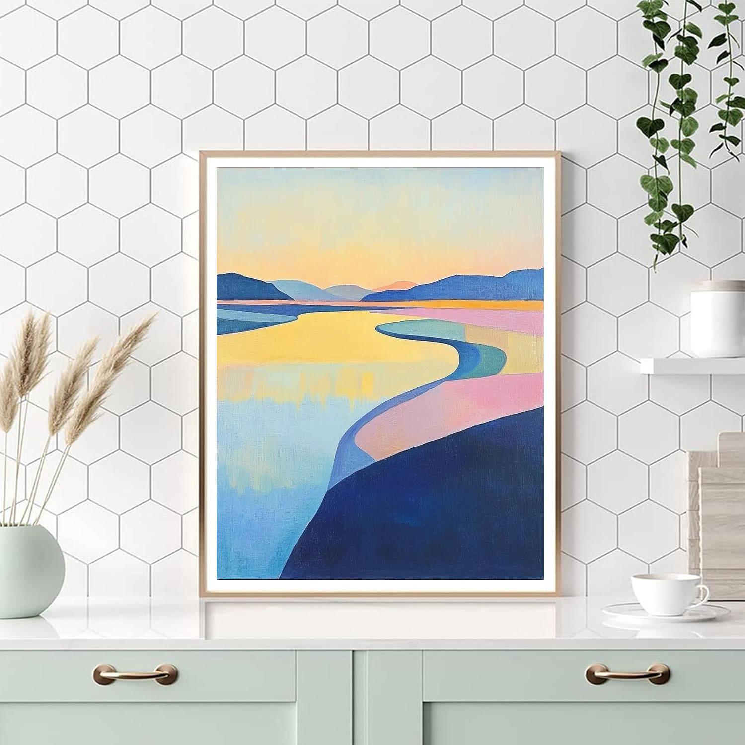 Paul Cézanne Inspired Floating Above The Horizon  Paint By Color