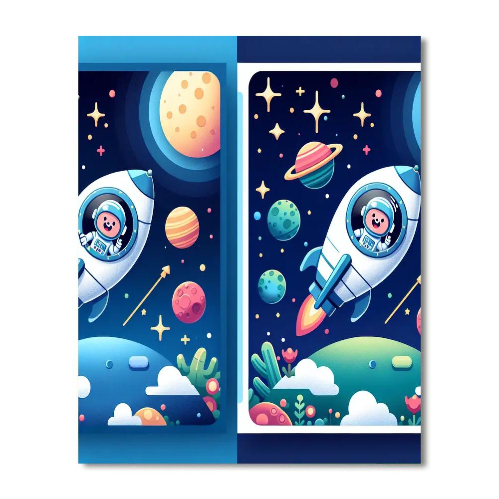 Galaxy Space Voyage Number Painting