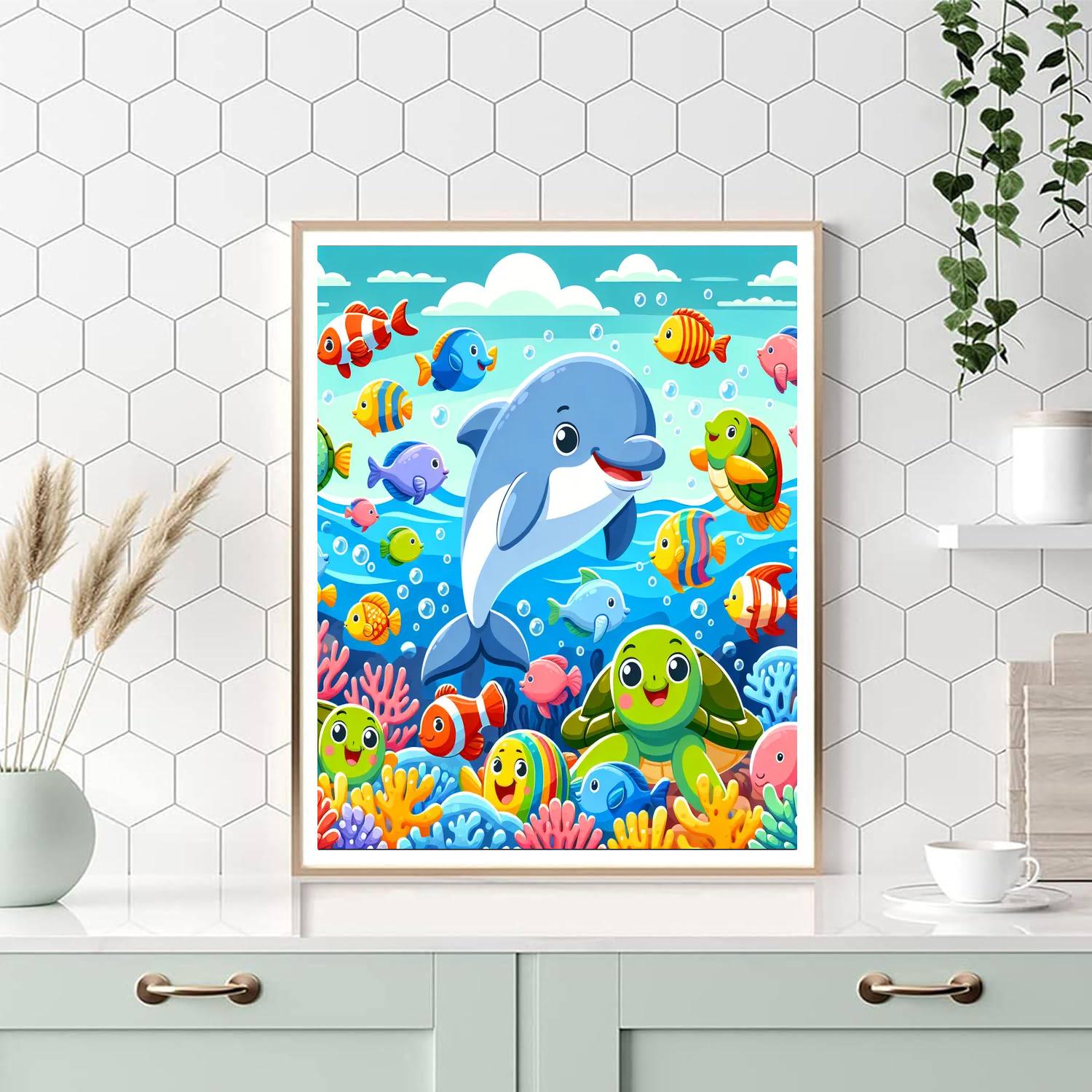 Charming Underwater Exploration Numbered Painting Kits