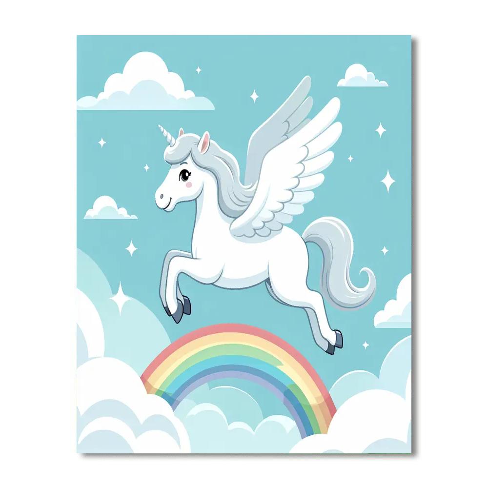 Majestic Pegasus Number Painting