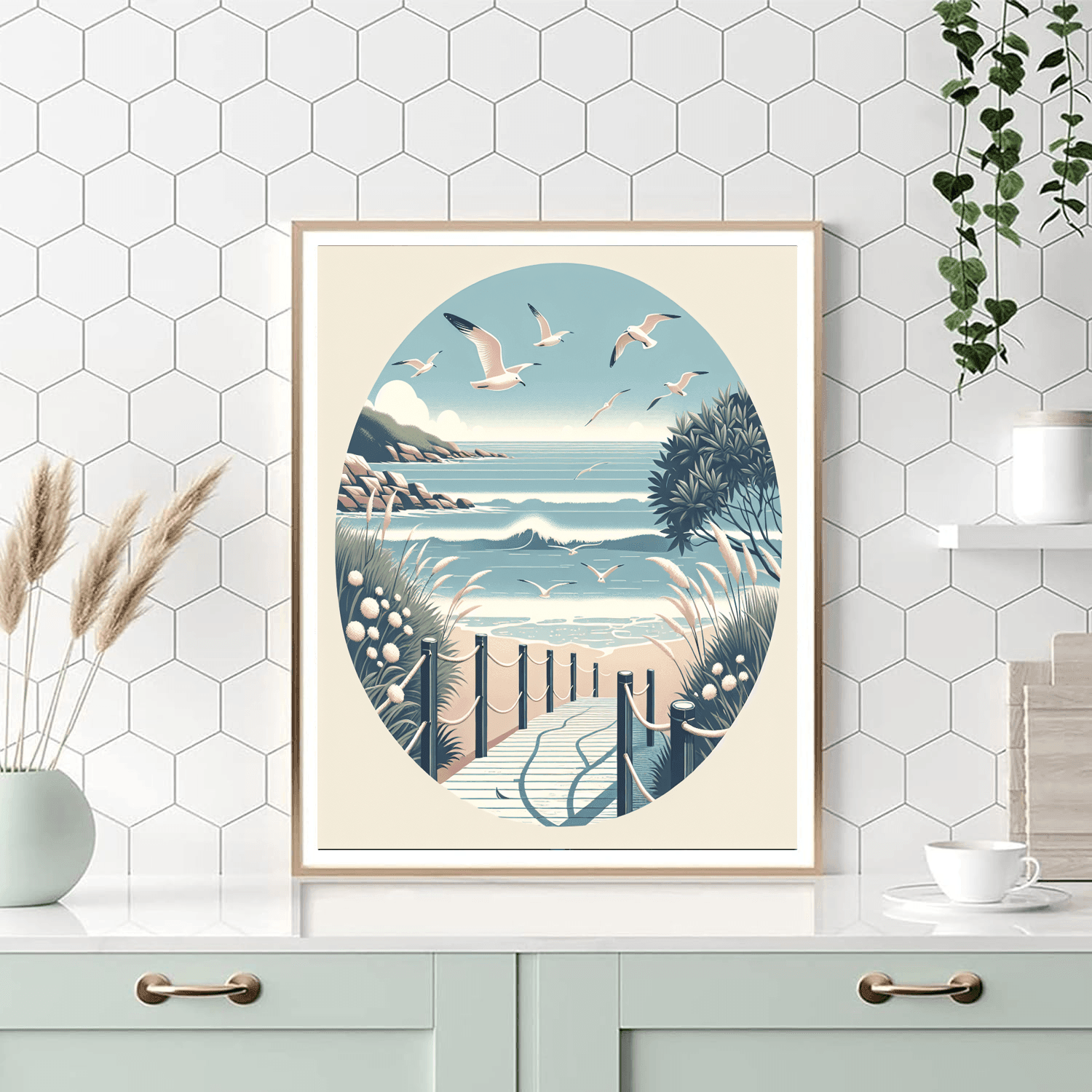 Peaceful Coastal Walk Painting Number Kit