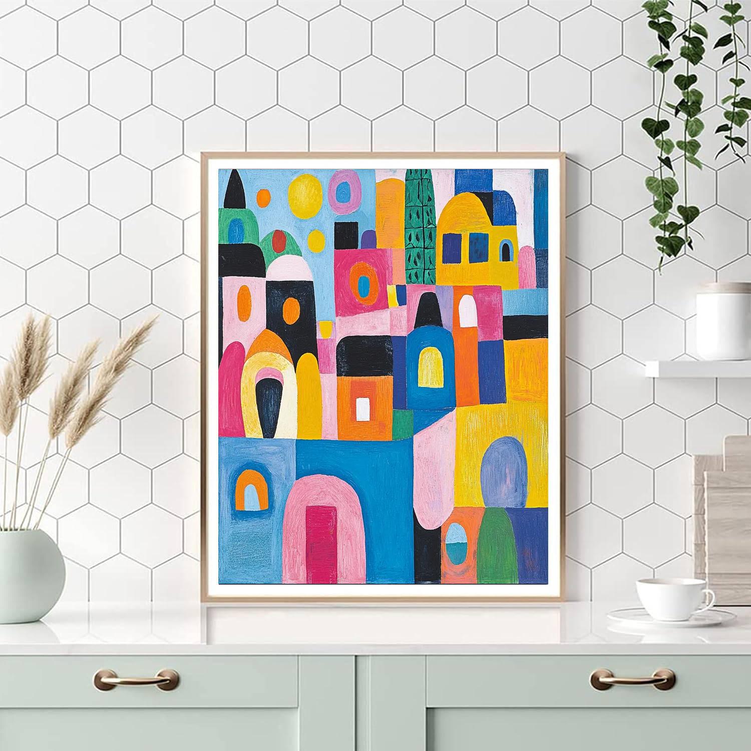 Paul Klee Inspired Chromatic Whimsy  Numbered Painting Kits