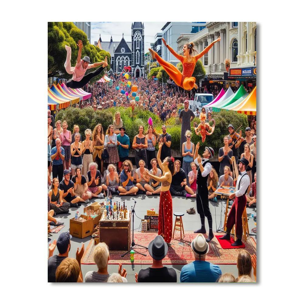 Buskers Festival - Christchurch Paint By Number