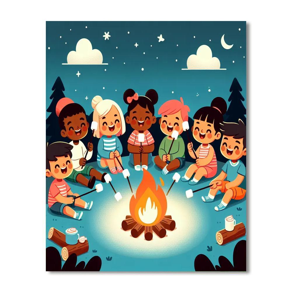 Dancing Around The Campfire Numbered Painting Kits