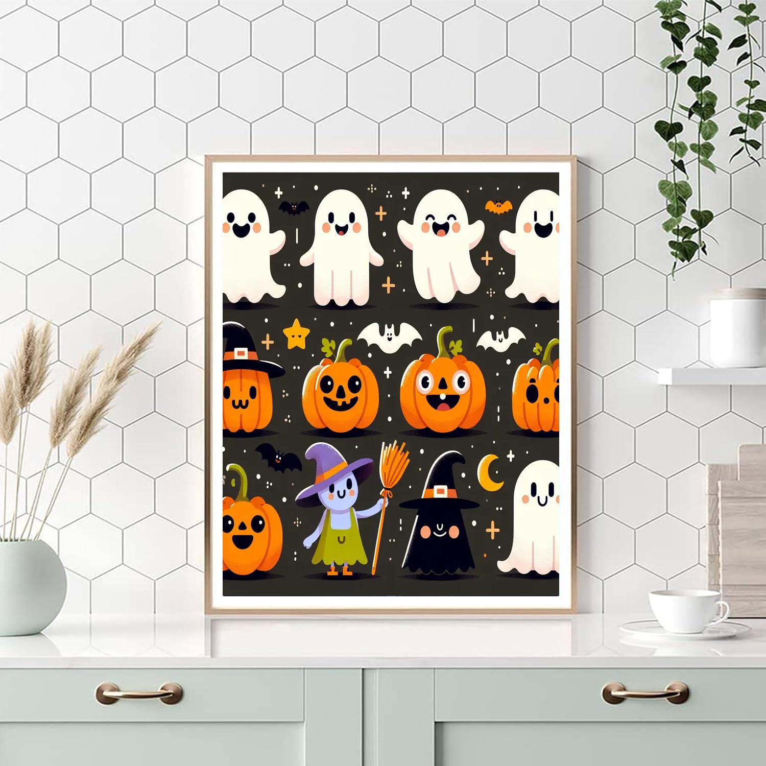 Charming Halloween Creatures Paint By Numbers Kits