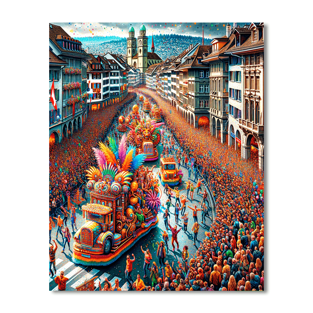 The Zurich Street Parade Paint By Color