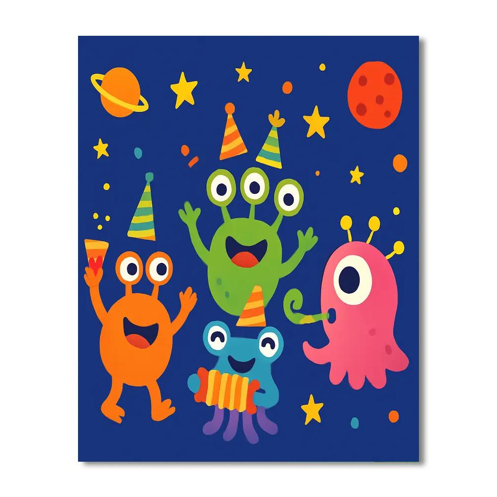Alien Party Numbered Painting Kits