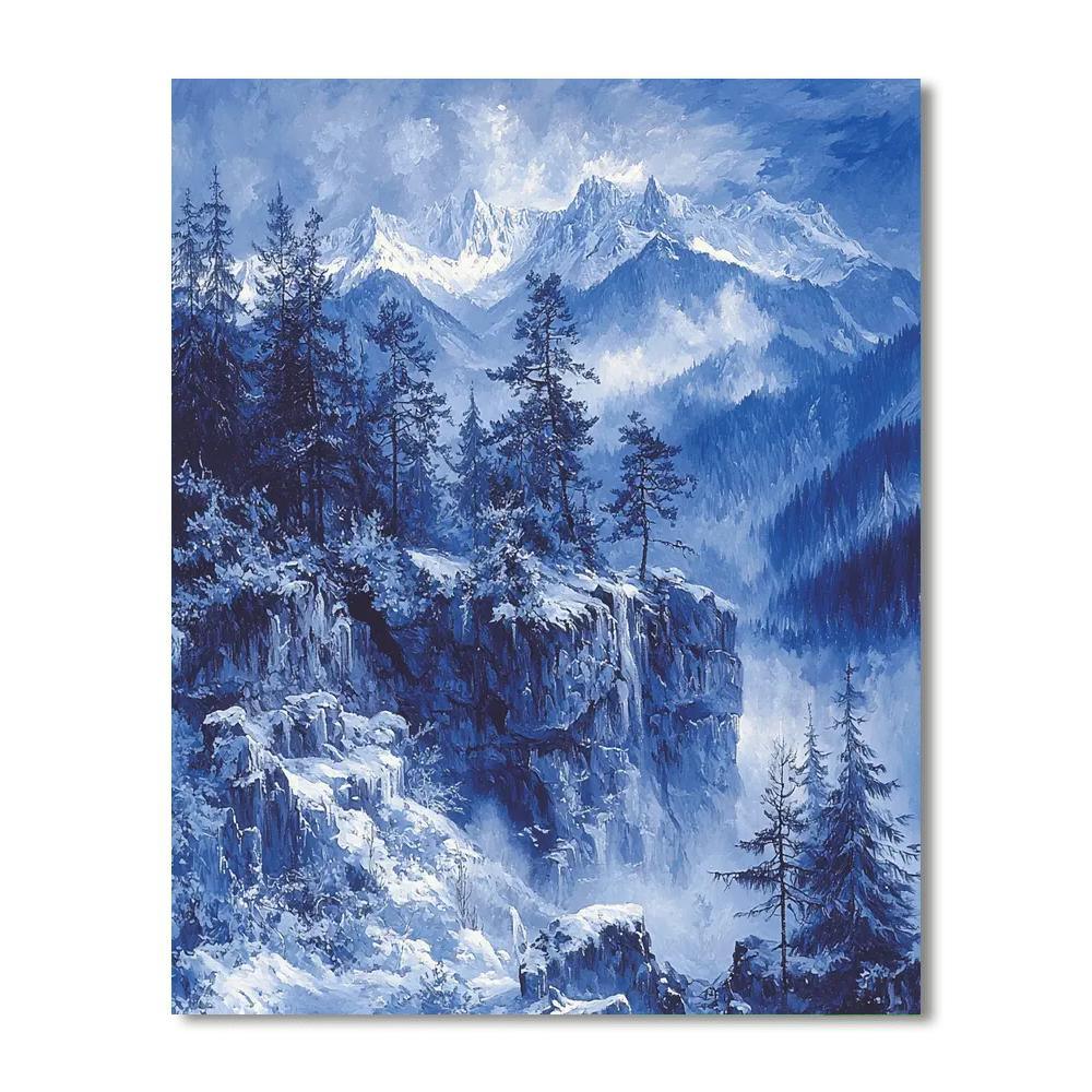 Caspar David Friedrich Inspired Sublime Alpine Serenity  Paint By Numbers Kits