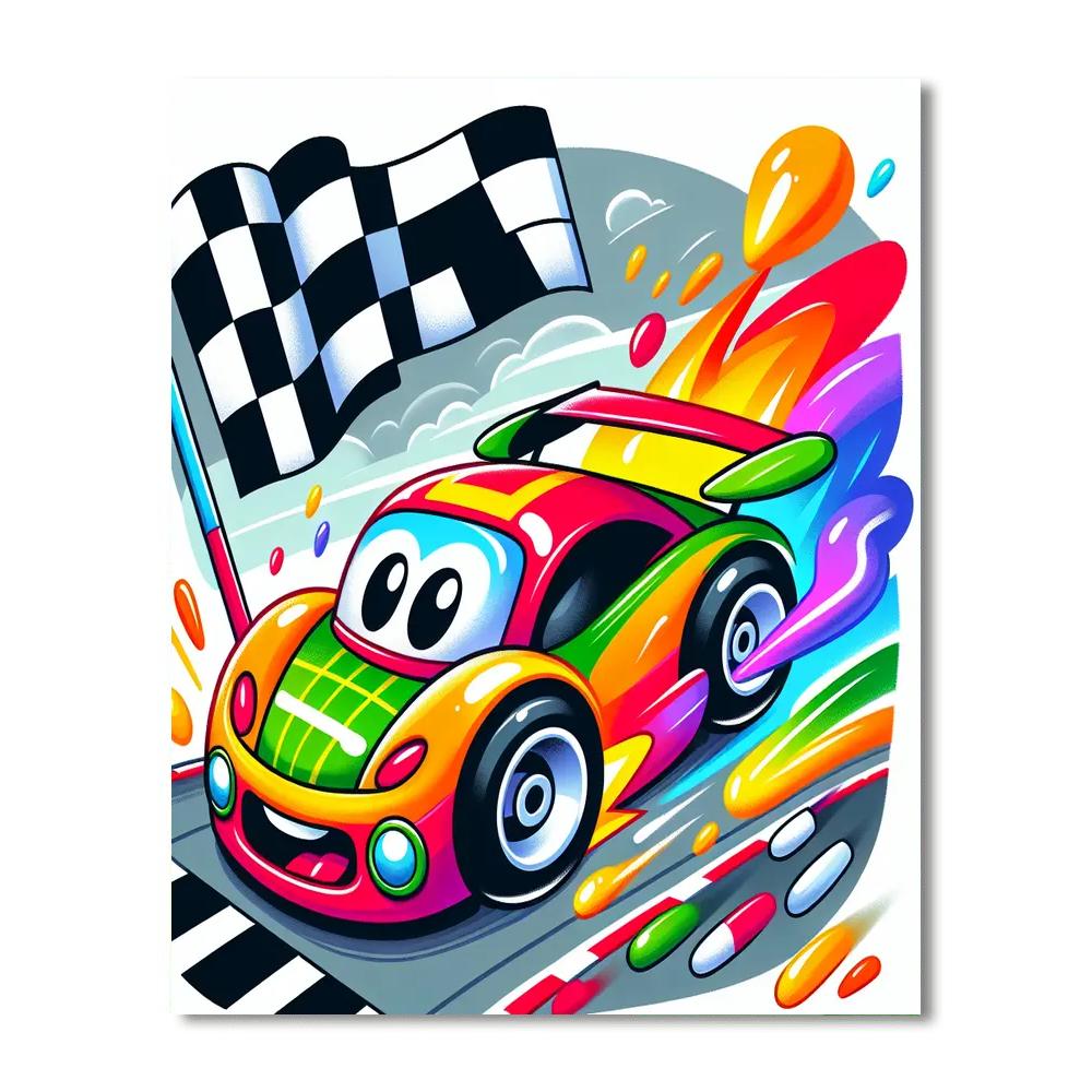 Exciting Racing Car Numbered Painting Kits