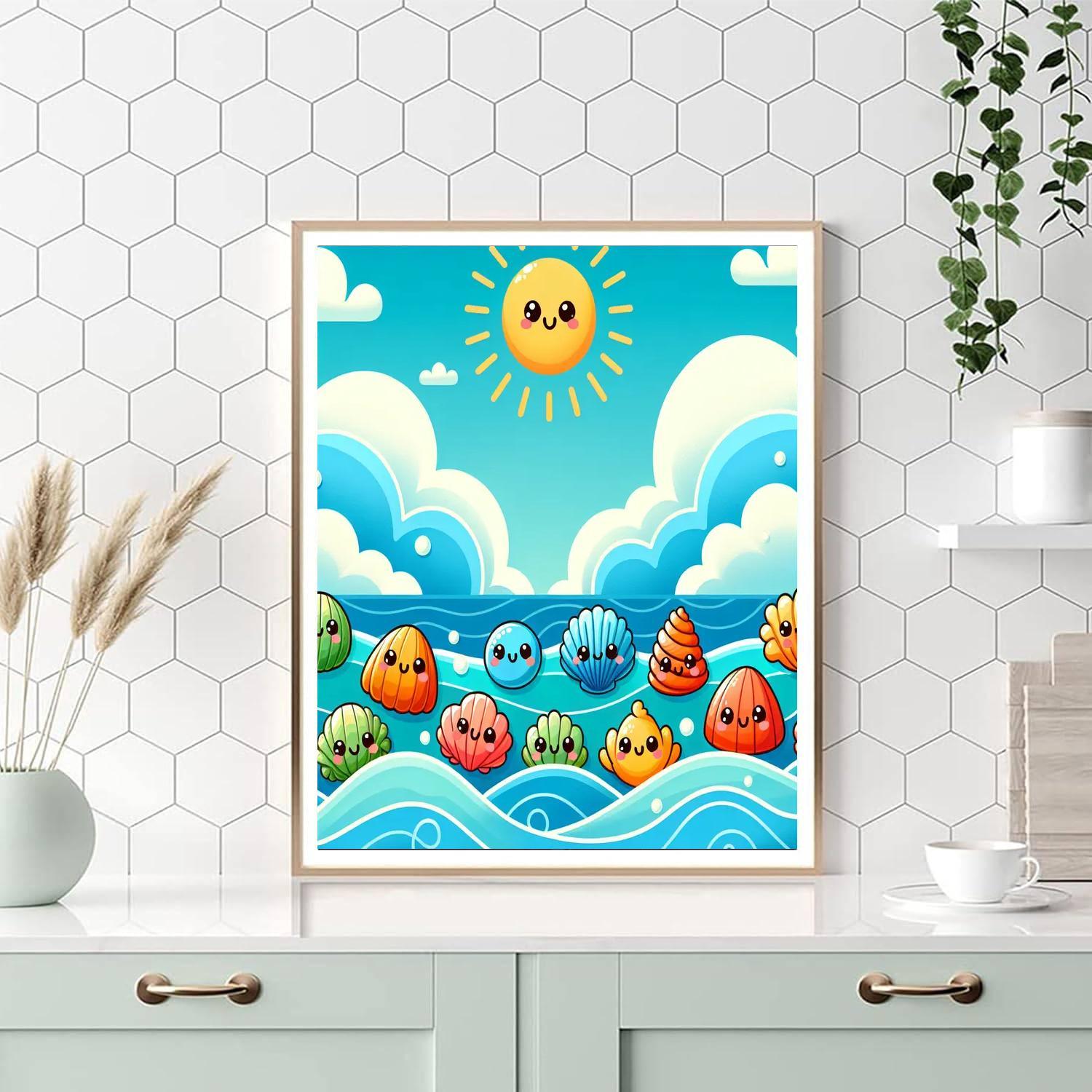 Sailing Seashells Paint By Numbers Art