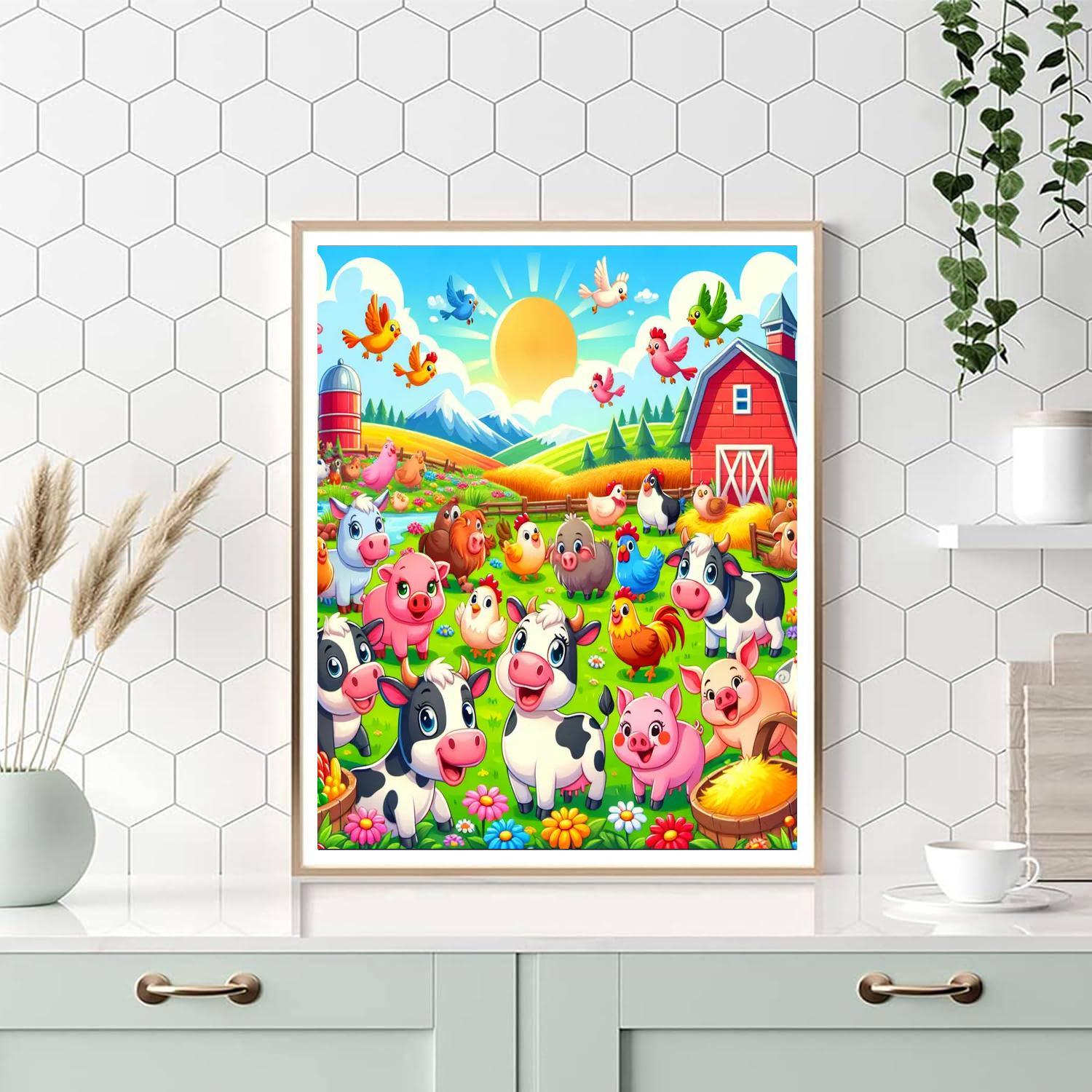 Lively Farm Adventure Number Painting