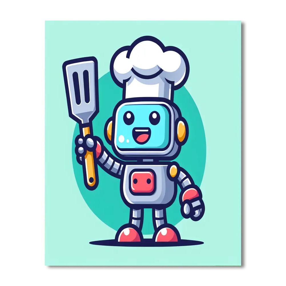 Robot Chef Number Painting