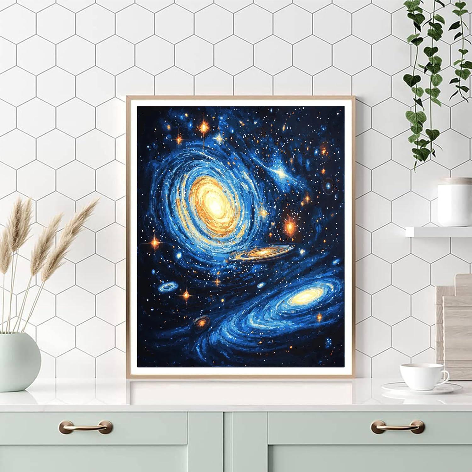 Caravaggio Inspired Cosmic Echos  Painting By Numbers Kit