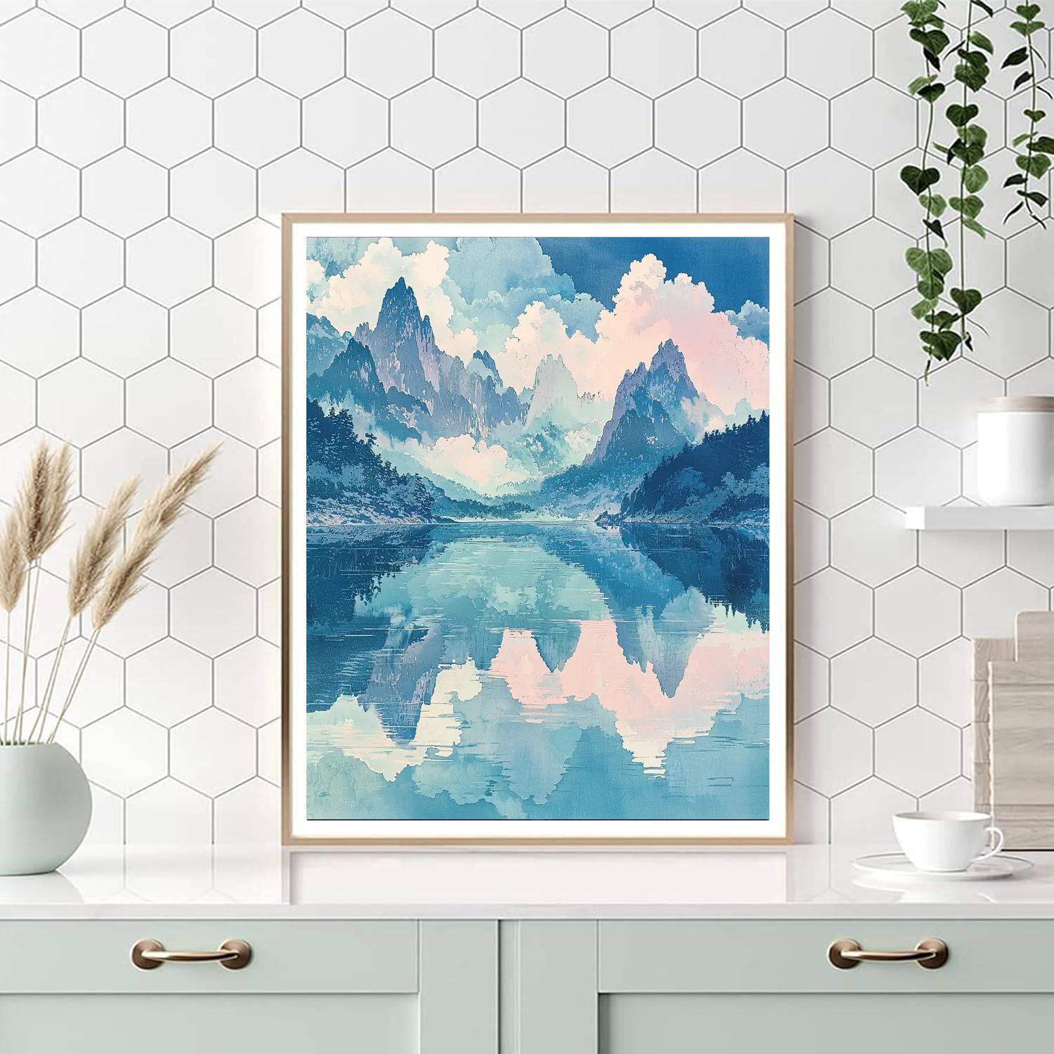 Hiroshige Inspired Mountain Harmony  Painting By Numbers Kit