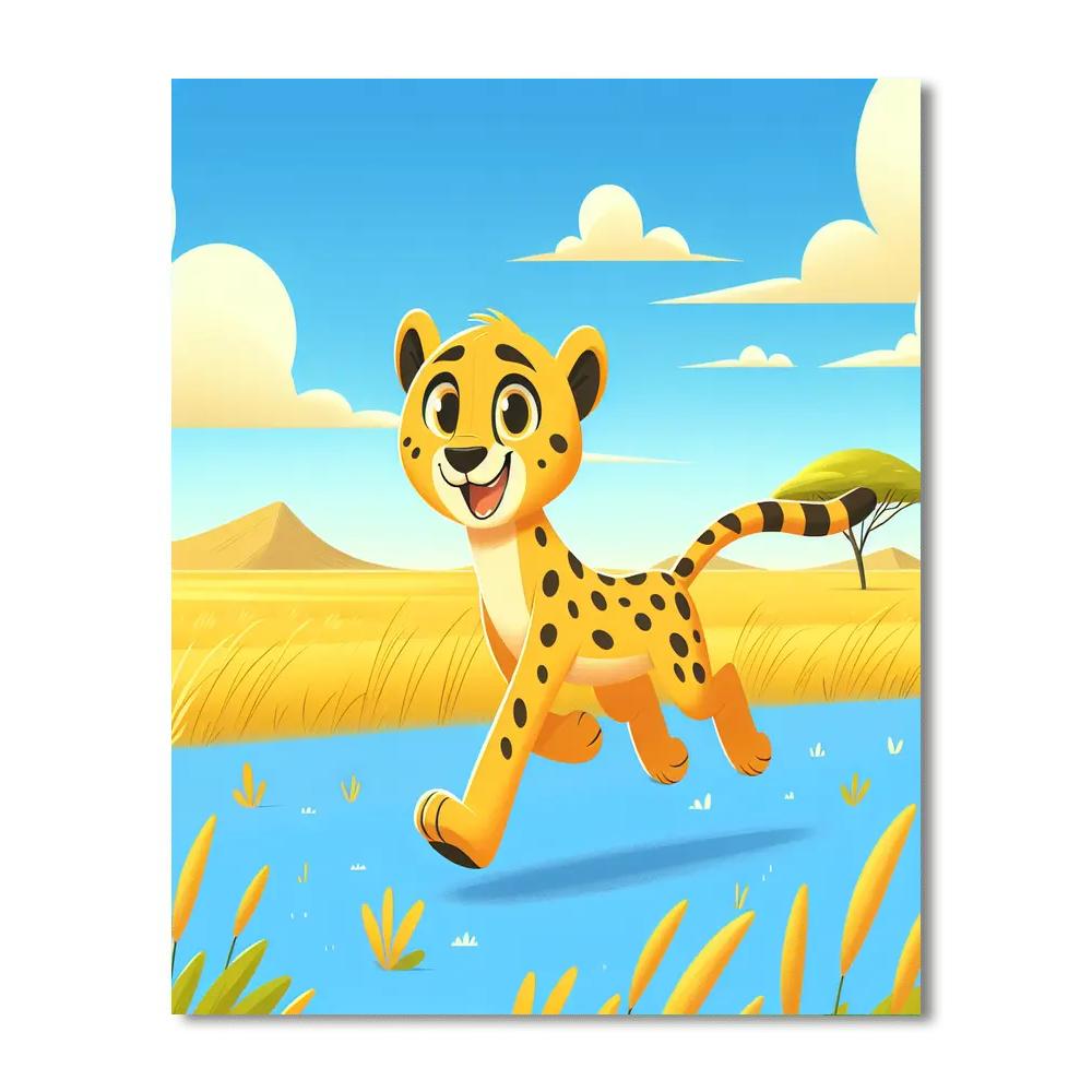 Clever Cheetah Numbered Painting Kits