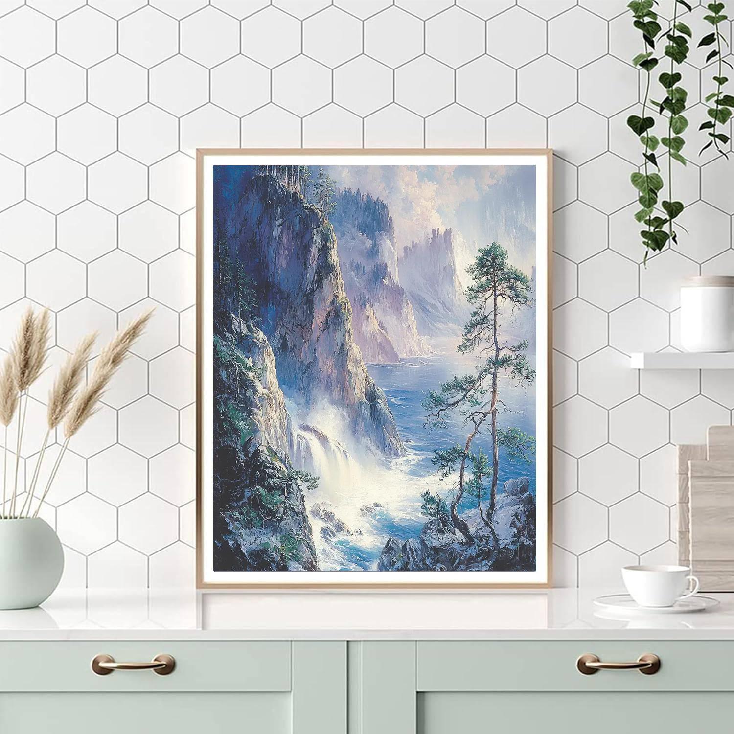 Ivan Aivazovsky Inspired Majestic Nordic Fjord  Paint By Numbers