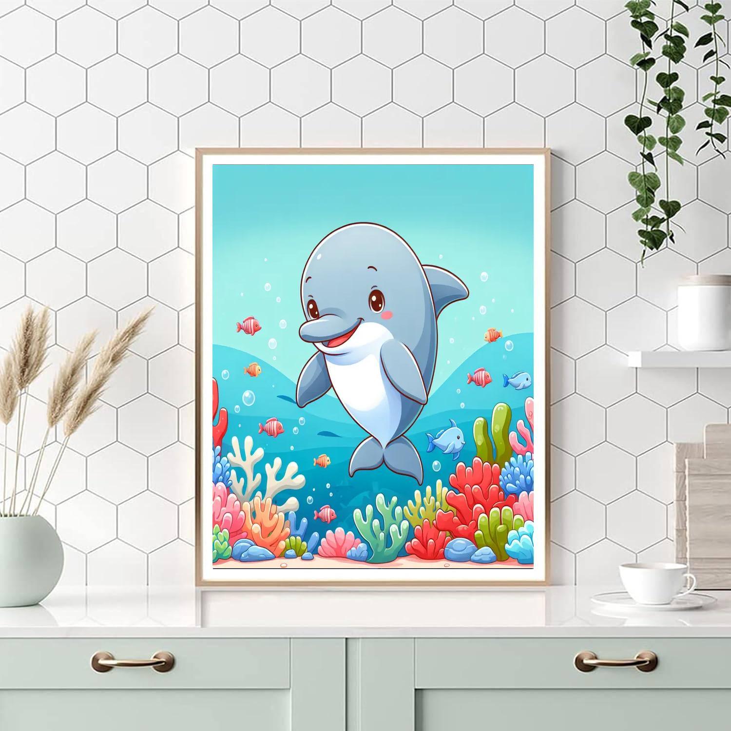 Dashing Dolphin's Ocean Adventure Paint By Numbers