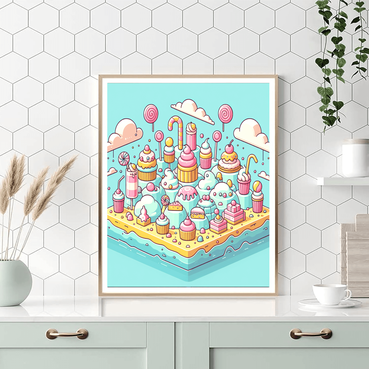 Dreamy Dessert Island Number Painting