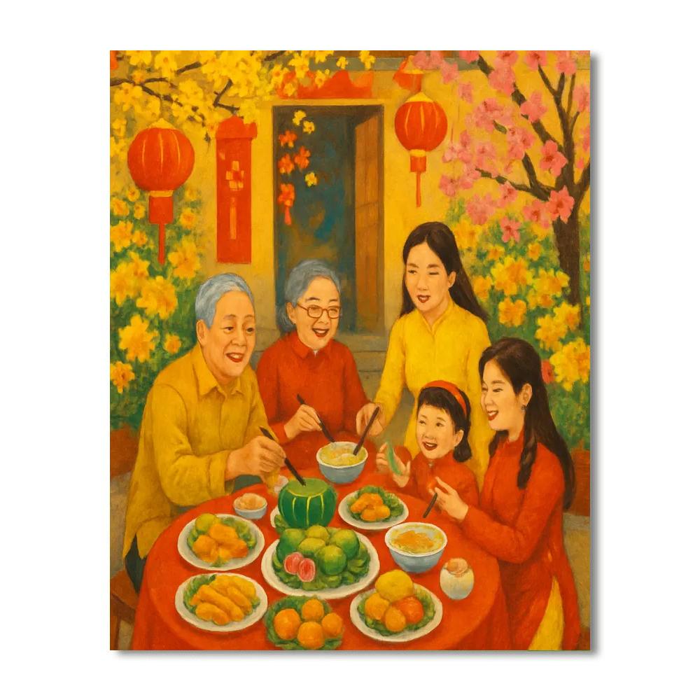 Tét Nguyên Đán - Vietnam Painting Number Kit