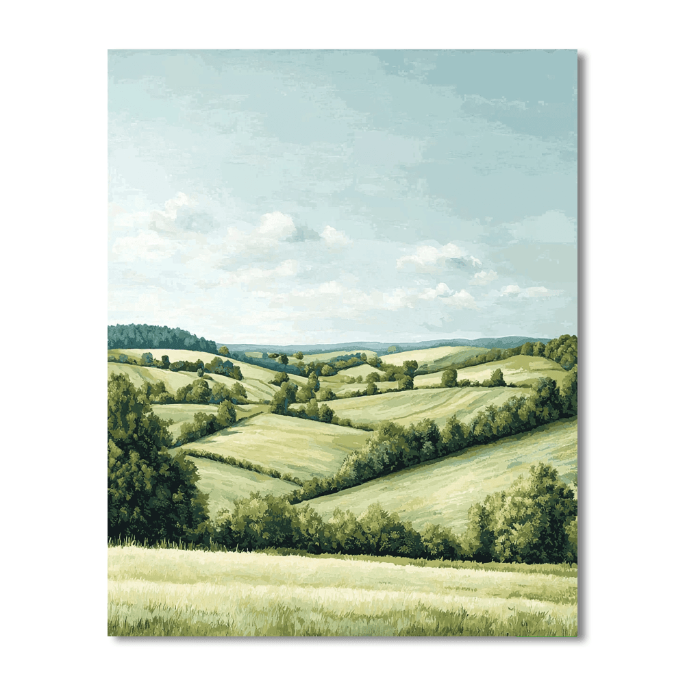 John Constable Inspired Peaceful Countryside  Paint By Numbers Art