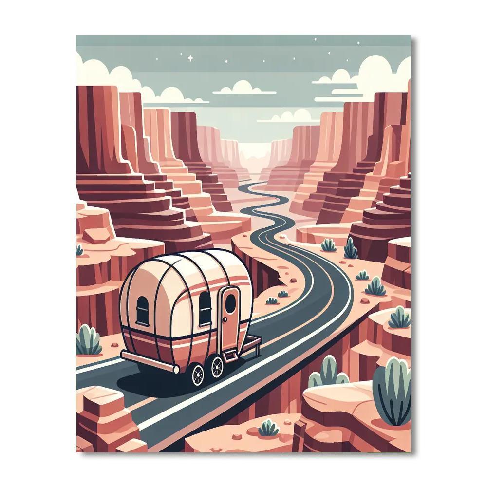 Canyon Caravan Painting By Numbers Kit
