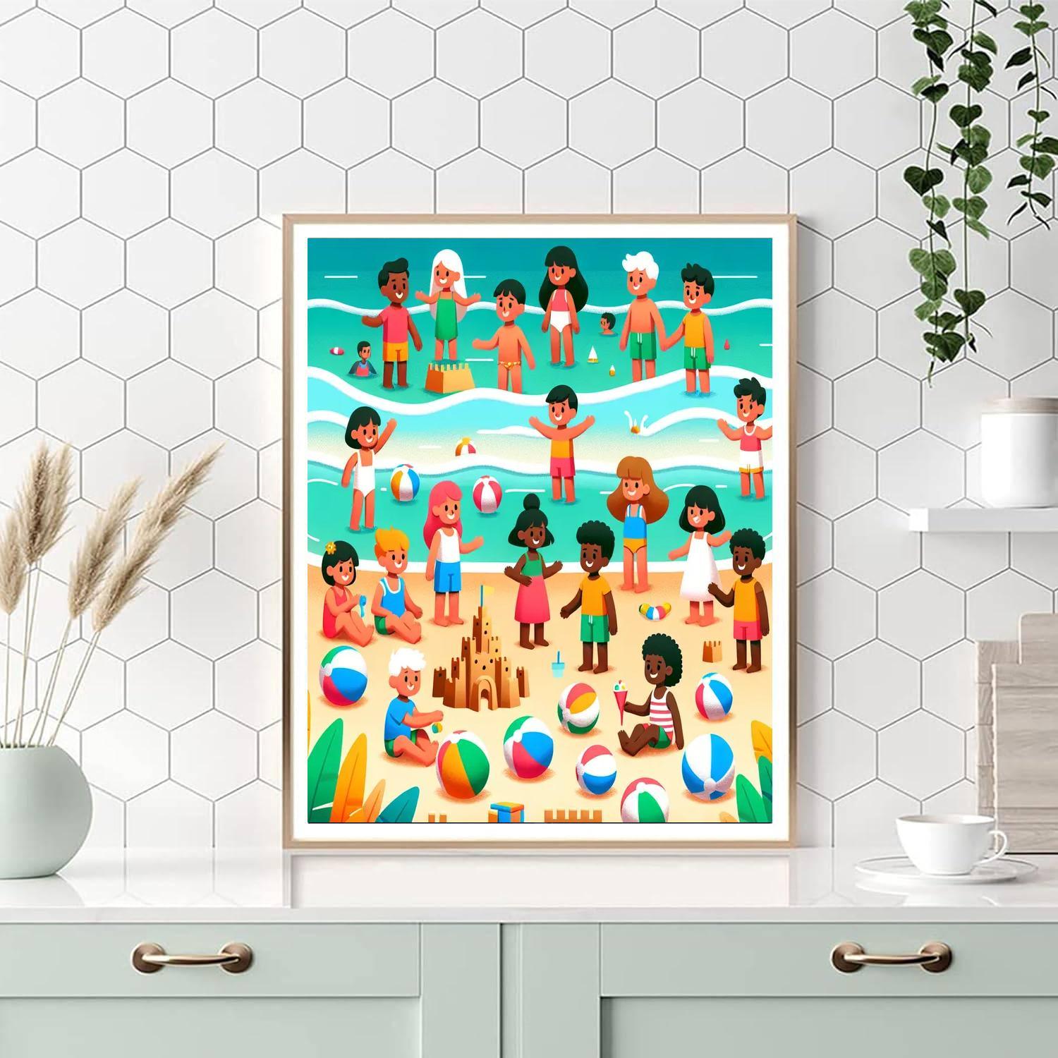 Sunshine Beach Party Paint By Number