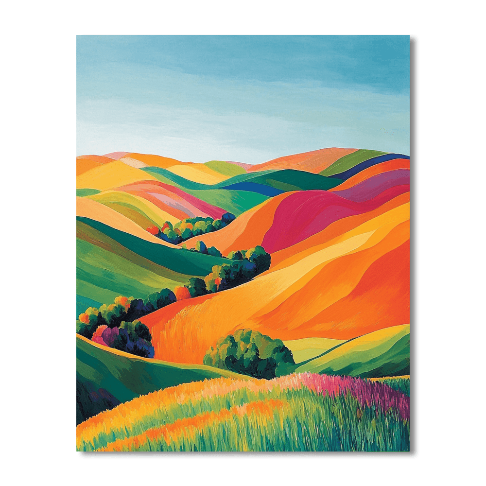 David Hockney Inspired The Colorful Horizon  Painting By Numbers Kit