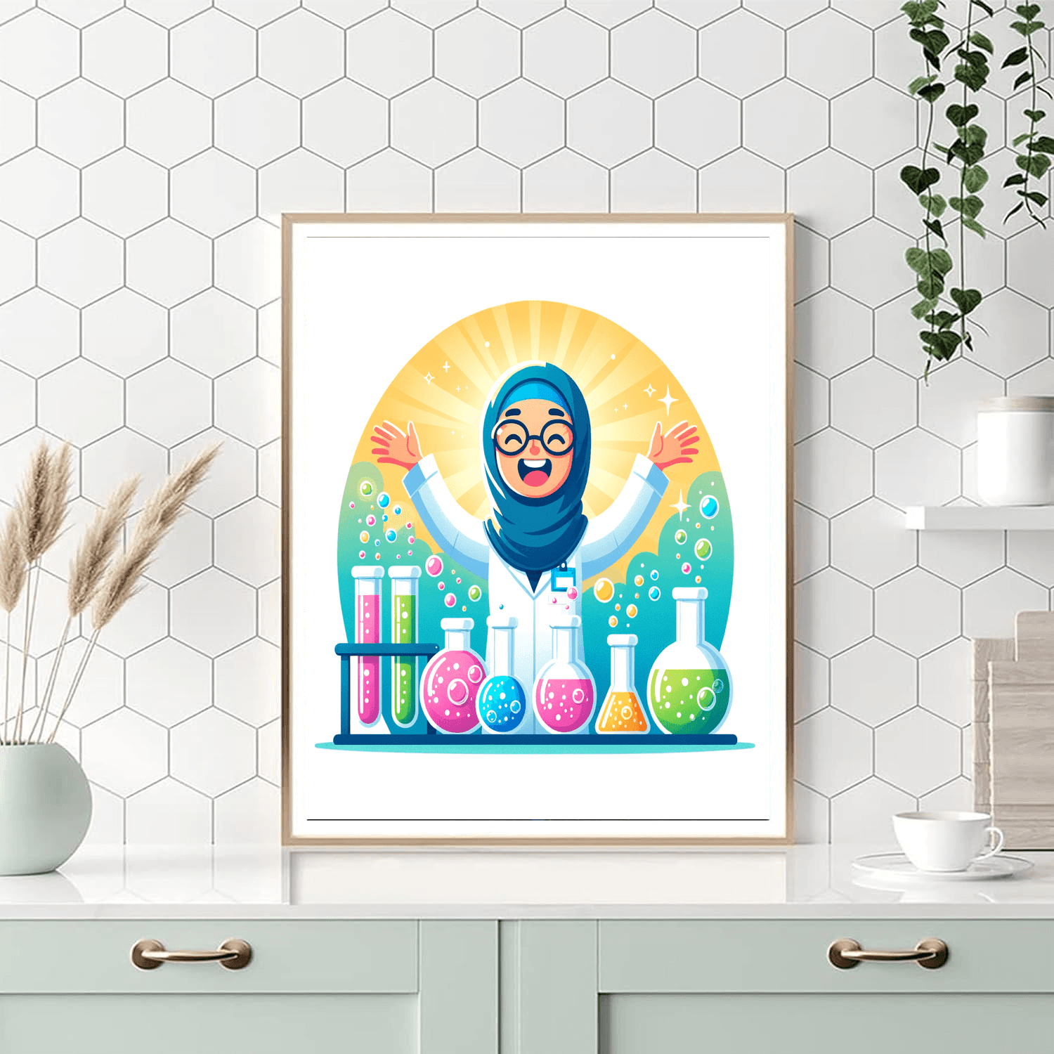 Bubbling Science Lab DIY Paint By Numbers