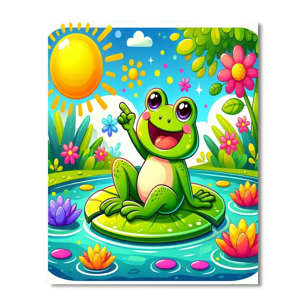 Sunny Day Frog Numbered Painting Kits