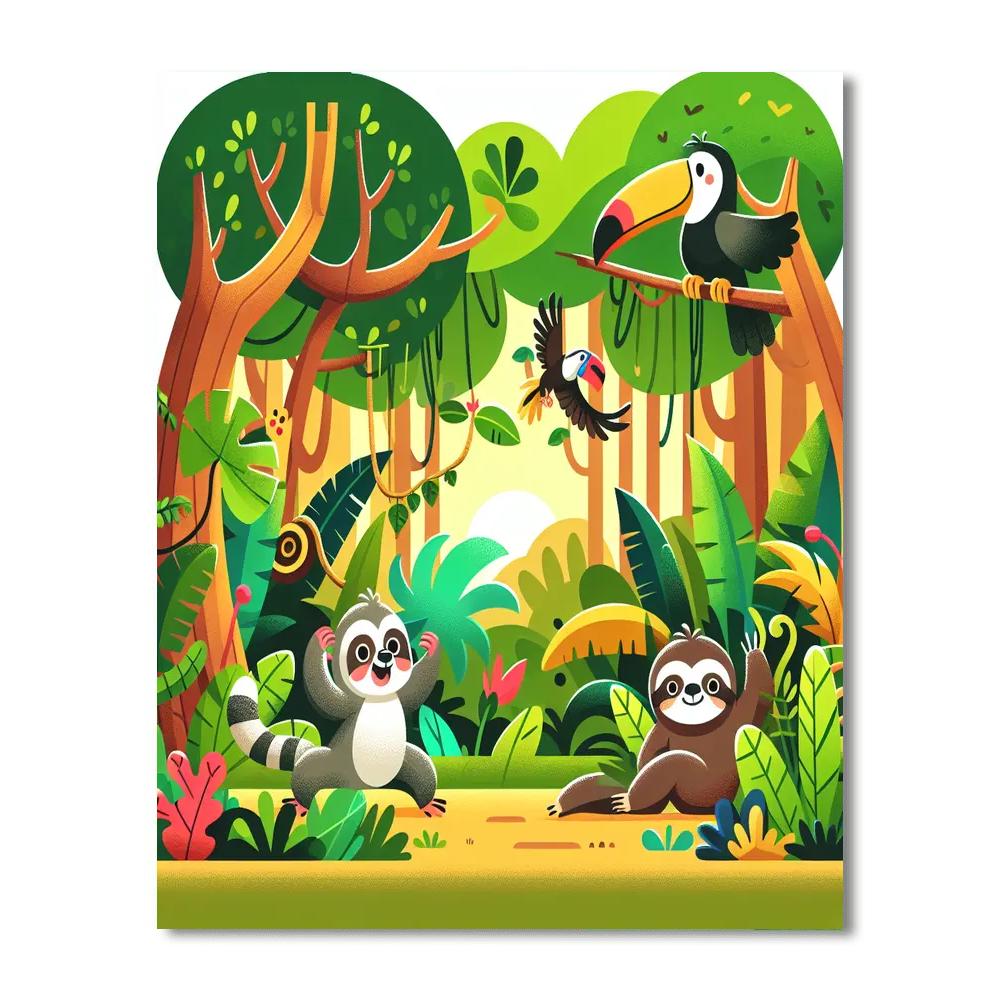 Exploring Jungle Wonders Numbered Painting Kits