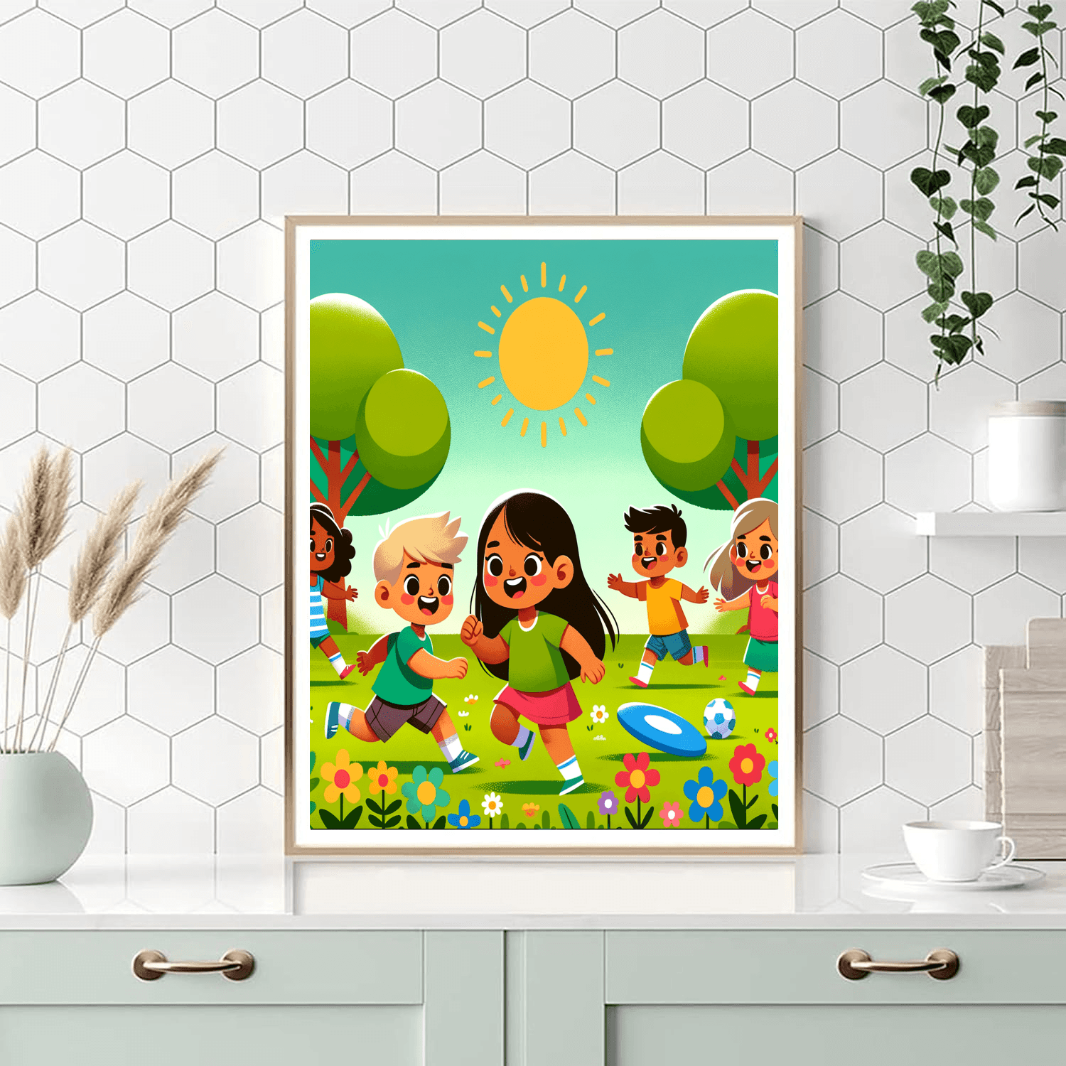 Giggles And Games At The Park Number Painting